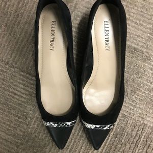 Kitten block heel pumps